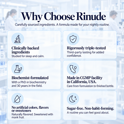 Rinude Sleep + Calm Oral Spray — For Children & Adults, Sweet Mint